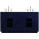 Blake 60 X 22 X 34 inch Blue Vanity Sink Set