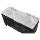 Park Avenue 60 X 22 X 35 inch Black Vanity Sink Set