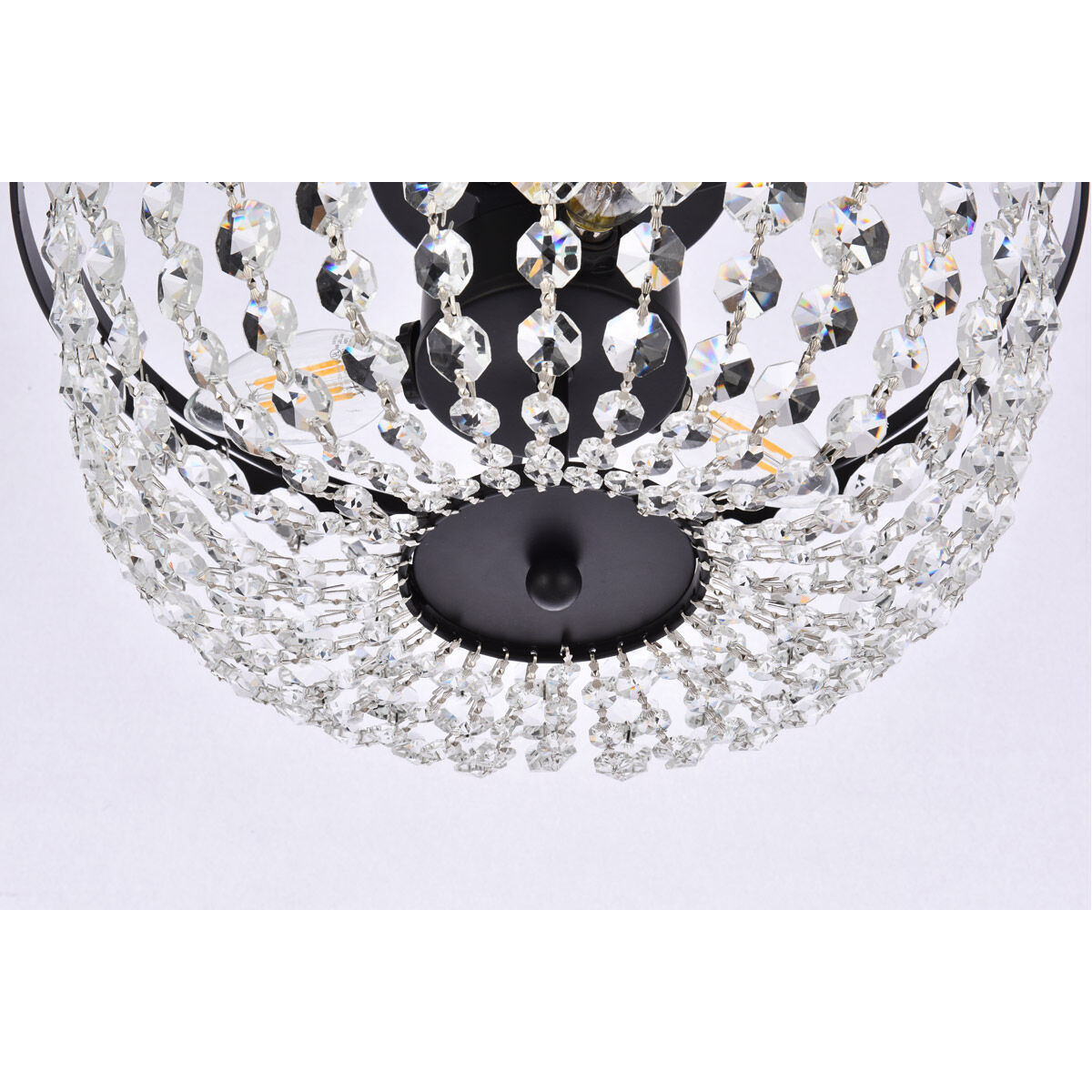 Cora 3 Light 13 inch Black Flush Mount Ceiling Light 