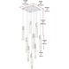 Aurora 9 Light 20 inch Chrome Pendant Ceiling Light