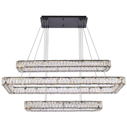 Monroe 3 Light 50 inch Black Pendant Ceiling Light