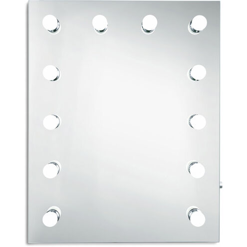 Hollywood 30 X 24 inch Silver Anodized Lighted Wall Mirror