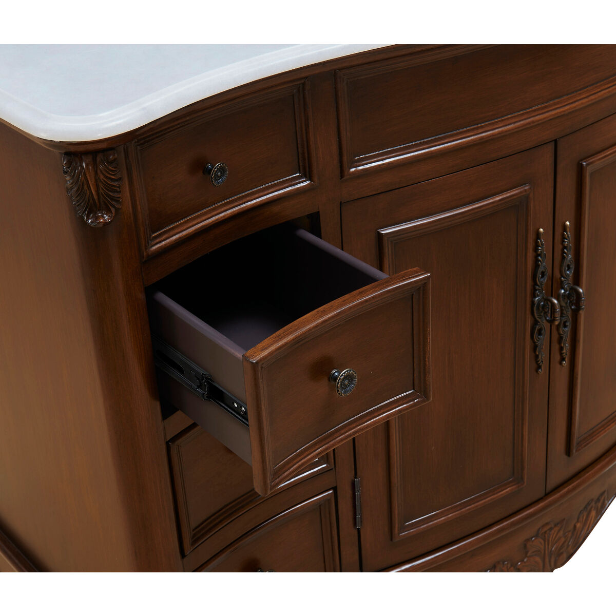 Windsor 48 X 21.5 X 35 inch Brown Vanity Sink Set
