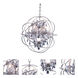 Geneva 6 Light 25 inch Polished Nickel Pendant Ceiling Light in Silver Shade, Urban Classic