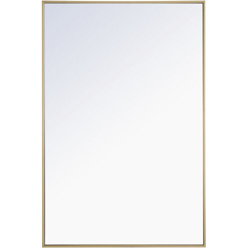 Monet 42 X 28 inch Brass Wall Mirror