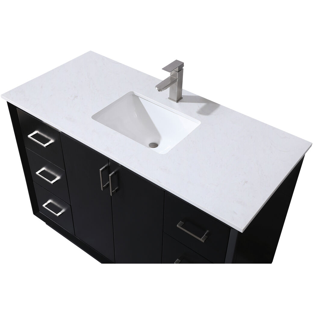 Hayes 48 X 22 X 35 inch Black Vanity Sink Set