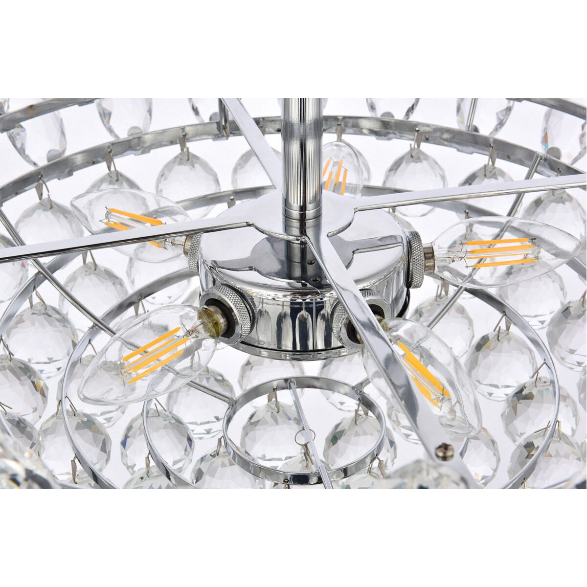 Emilia 5 Light 20 inch Chrome Flush Mount Ceiling Light