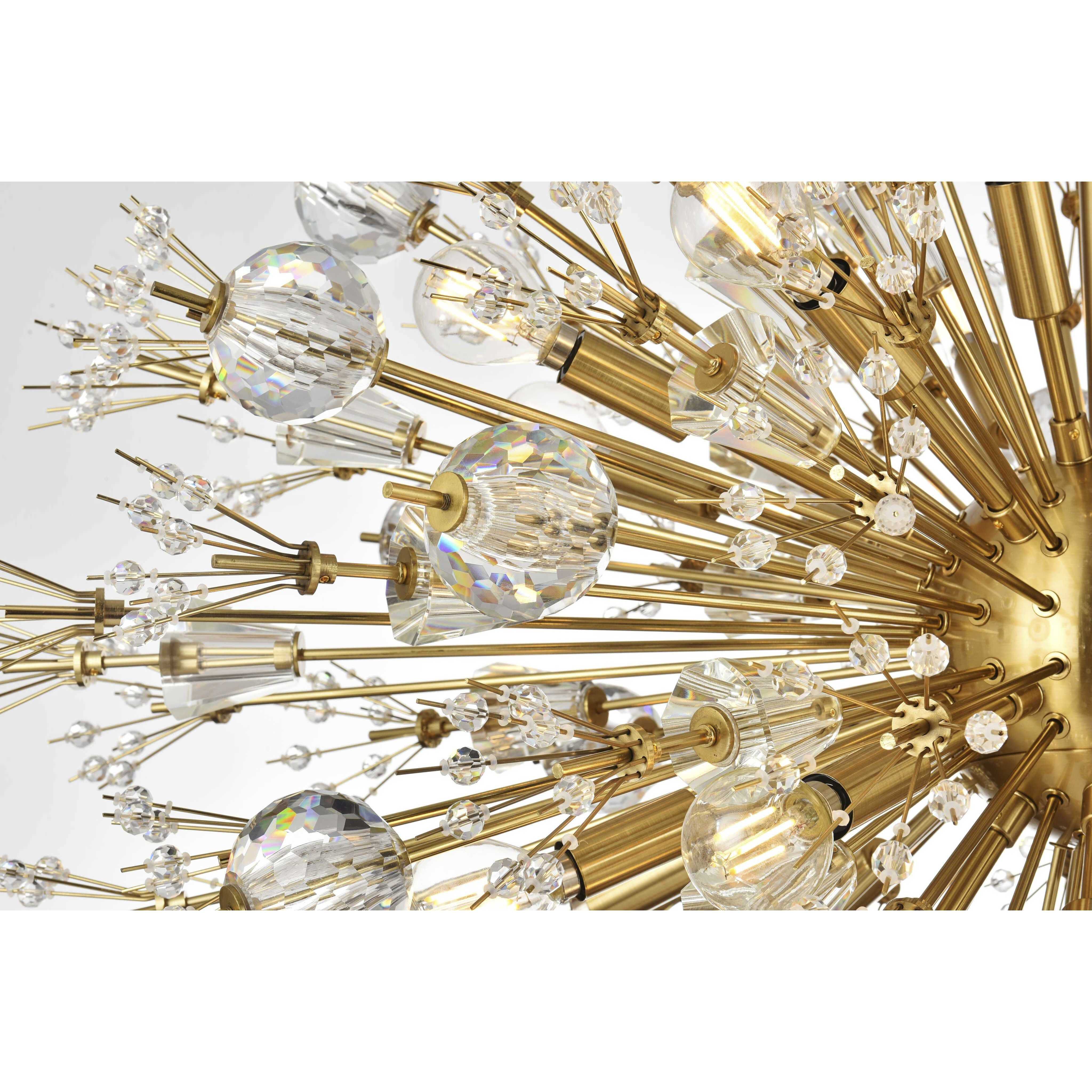 Vera 24 Light 23 inch Gold Pendant Ceiling Light in Satin Gold