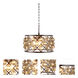 Madison 4 Light 16 inch Polished Nickel Pendant Ceiling Light in Golden Teak, Urban Classic