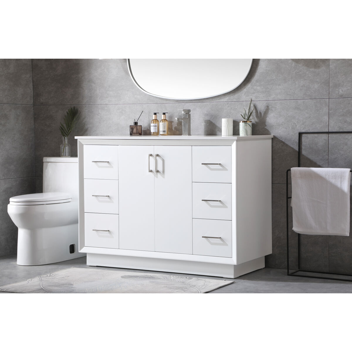 Hayes 48 X 22 X 35 inch White Vanity Sink Set