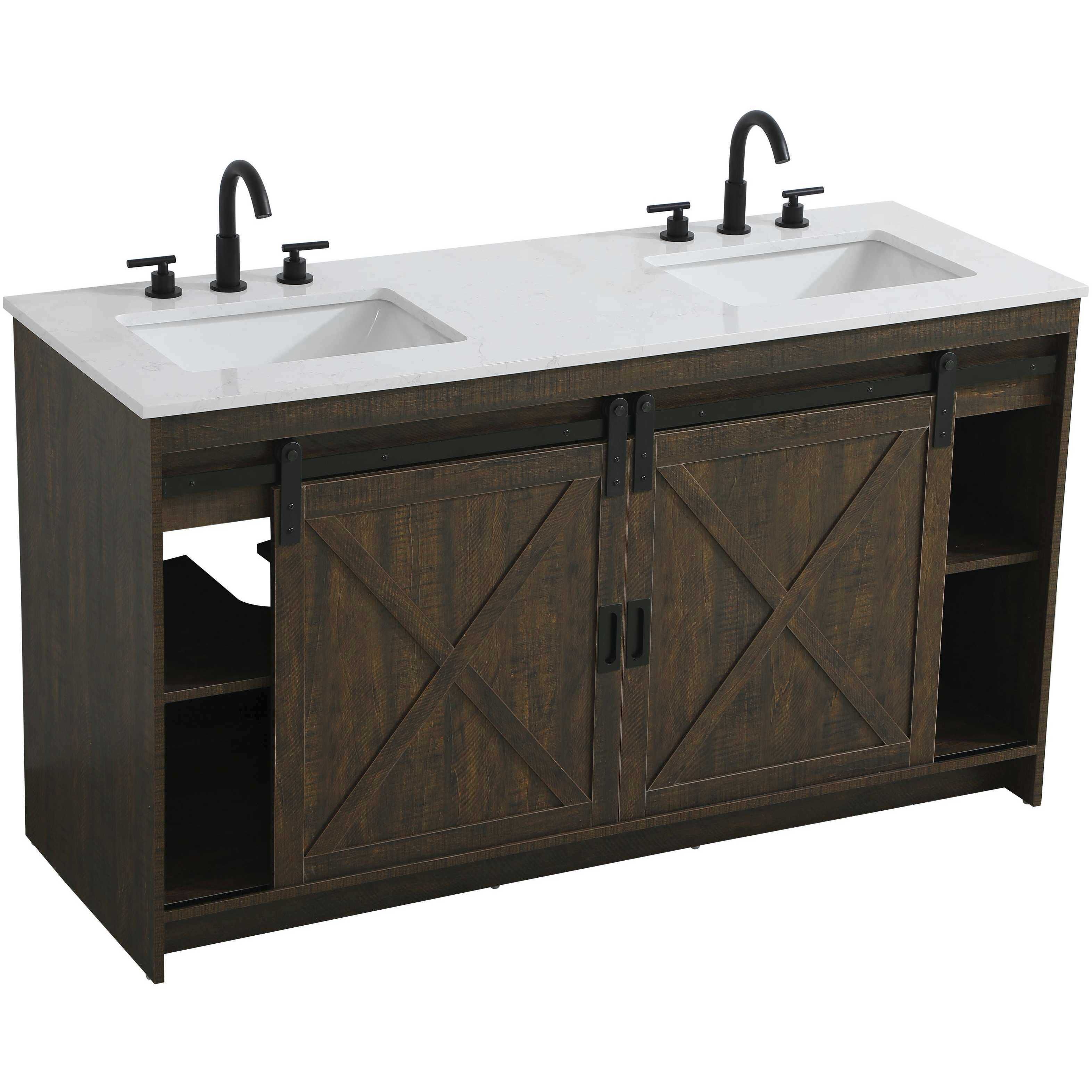 Austin 60 X 34 inch Expresso Bathroom Vanity Cabinet