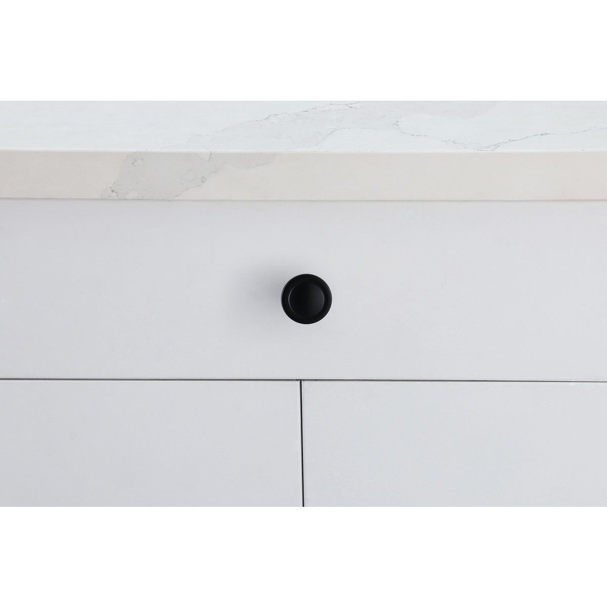 Logyn Matte Black Hardware Cabinet Knob, Set of 10