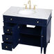 Williams 40 X 35 inch Blue and Brush Gold Vanity Sink Set