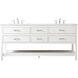 Sinclaire 72 X 22 X 34 inch White Vanity Sink Set