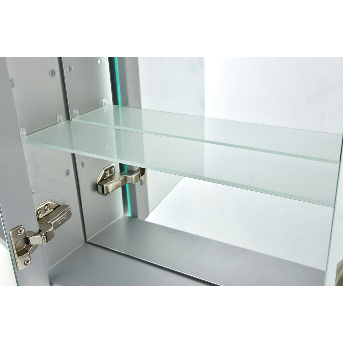 Elixir Silver Lighted Mirror Cabinet