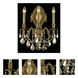 Monarch 3 Light 14 inch French Gold Wall Sconce Wall Light in Golden Teak, Royal Cut