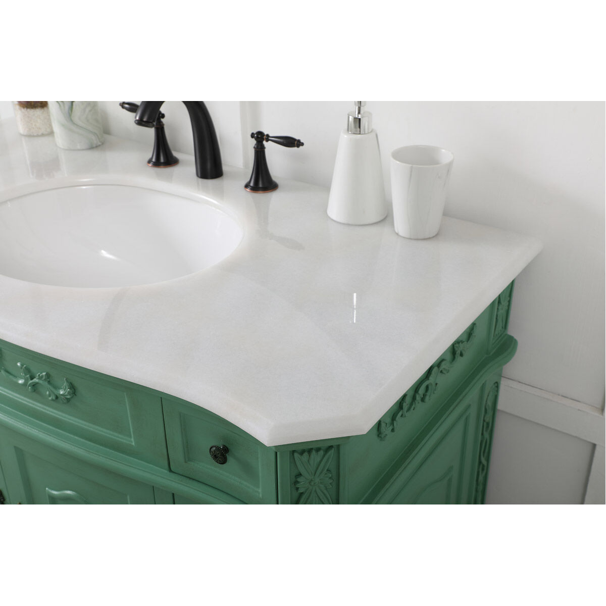 Danville 42 X 21 X 36 inch Vintage Mint Vanity Sink Set