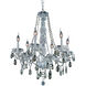 Verona 6 Light 24 inch Chrome Dining Chandelier Ceiling Light in Golden Teak, Royal Cut