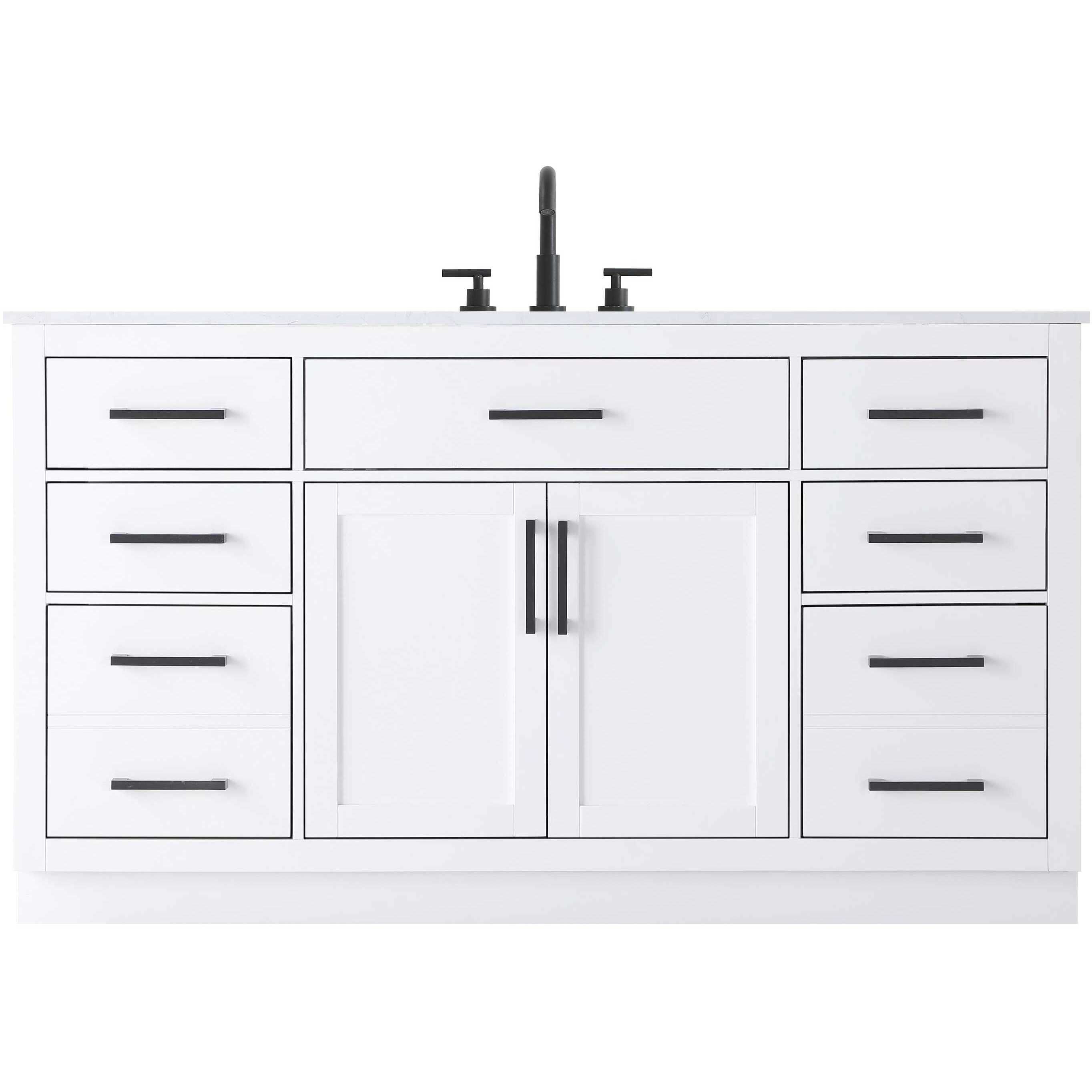 Alden 60 X 35 inch White Bathroom Vanity Cabinet