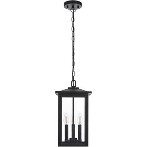 Carlisle 3 Light 9 inch Black Outdoor Pendant