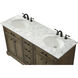 Americana 60 X 22 X 35 inch Driftwood Vanity Sink Set