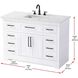 Remington 48 X 35 inch White Bathroom Vanity Cabinet