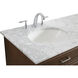 Americana 60 X 35 inch Teak with Carrara White Marble Vanity Set