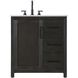 Alina 32 X 34 inch Chocolate Oak Bathroom Vanity Cabinet