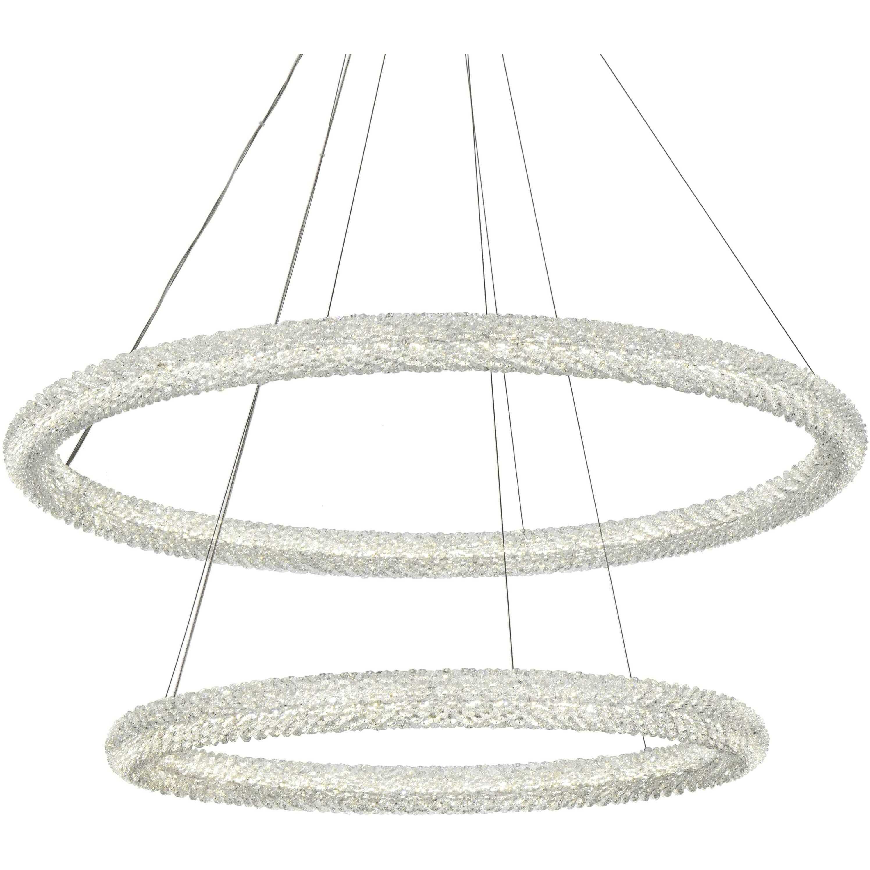 Bowen 2 Light 42 inch Satin Gold Chandelier Ceiling Light
