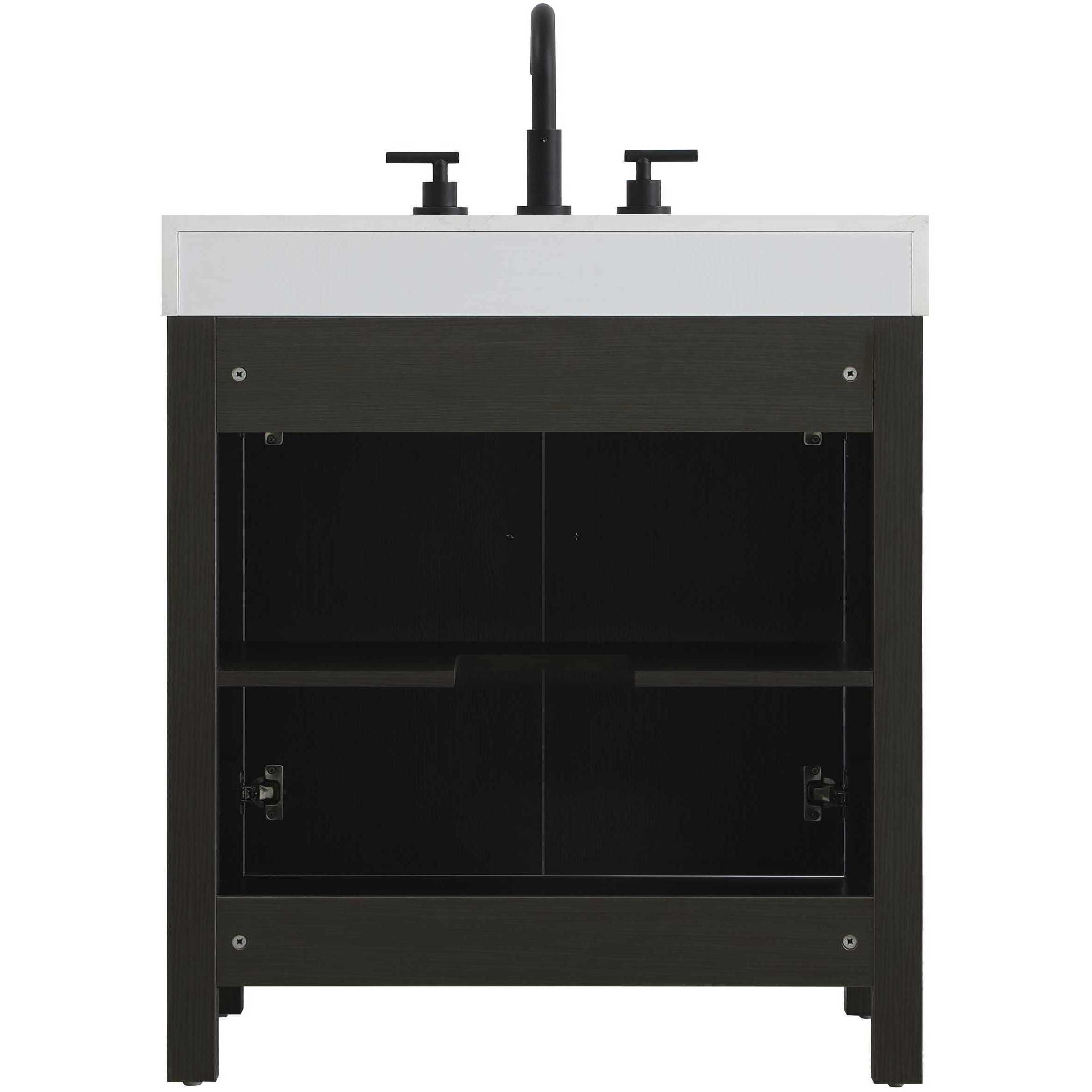 Nathan 30 X 34 inch Mocha Brown Bathroom Vanity Cabinet