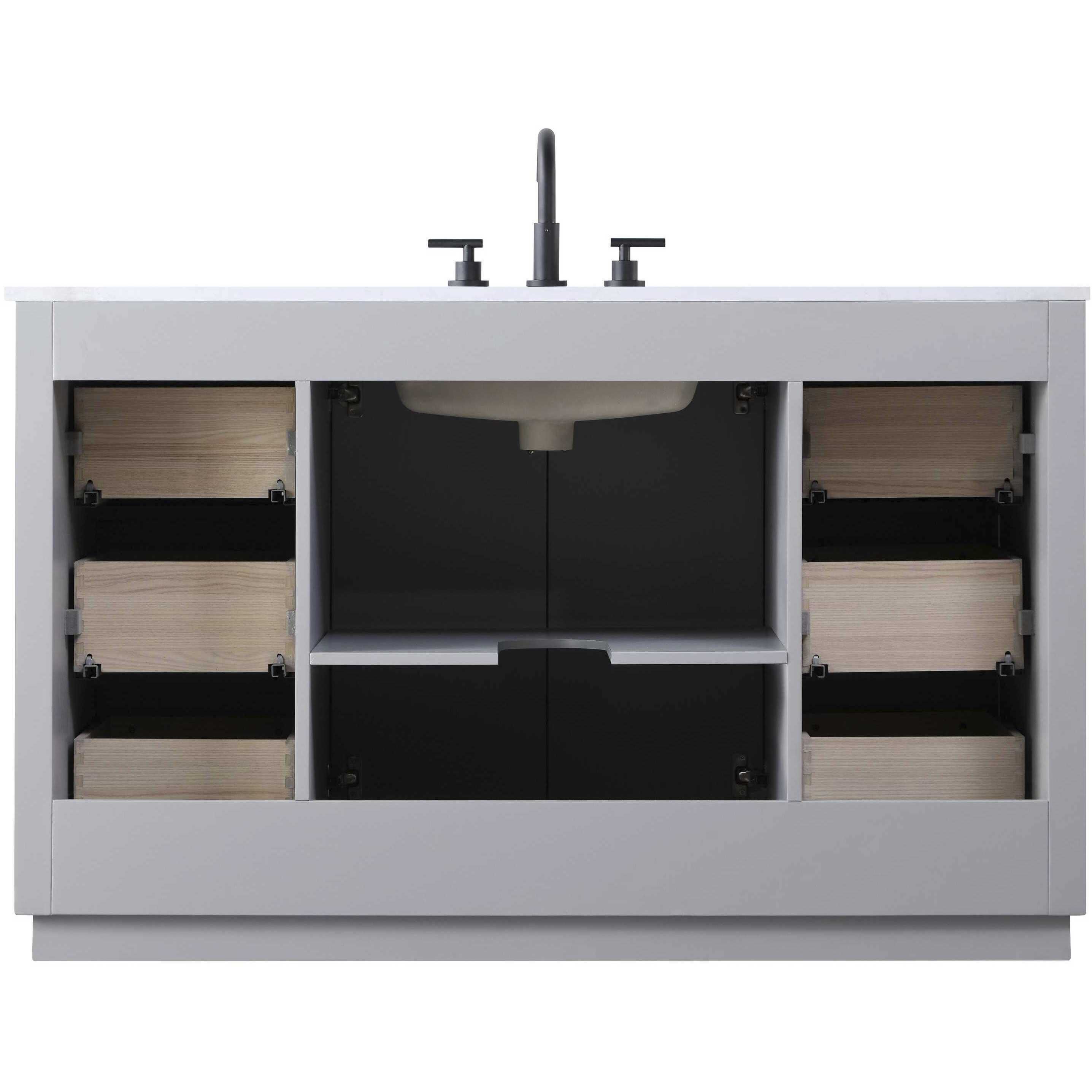 Chase 54 X 34 inch Grey Bathroom Vanity Cabinet