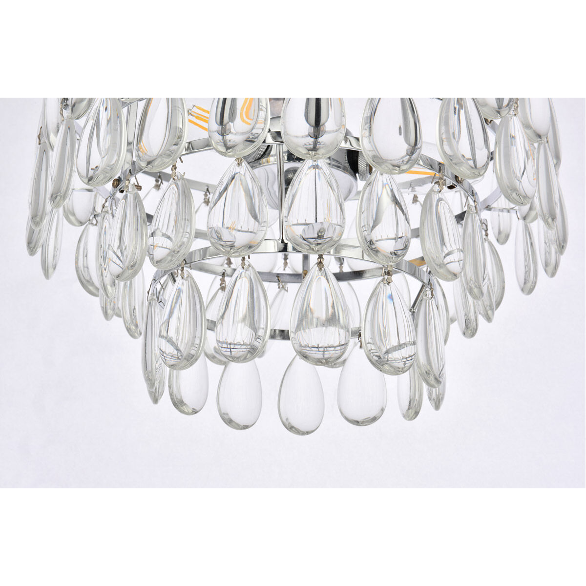 Mila 3 Light 14 inch Chrome Flush Mount Ceiling Light