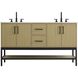 Lennox 60 X 34 inch Honey Brown Bathroom Vanity Cabinet