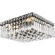 Maxime 5 Light 14 inch Black and Clear Flush Mount Ceiling Light in Royal Cut