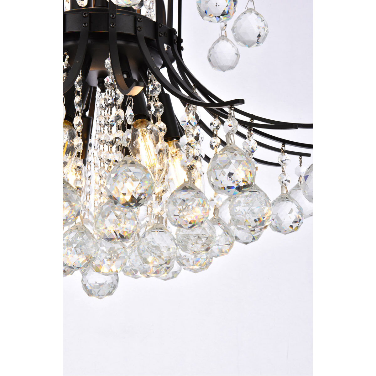 Toureg 10 Light 19 inch Black and Clear Pendant Ceiling Light in Royal Cut