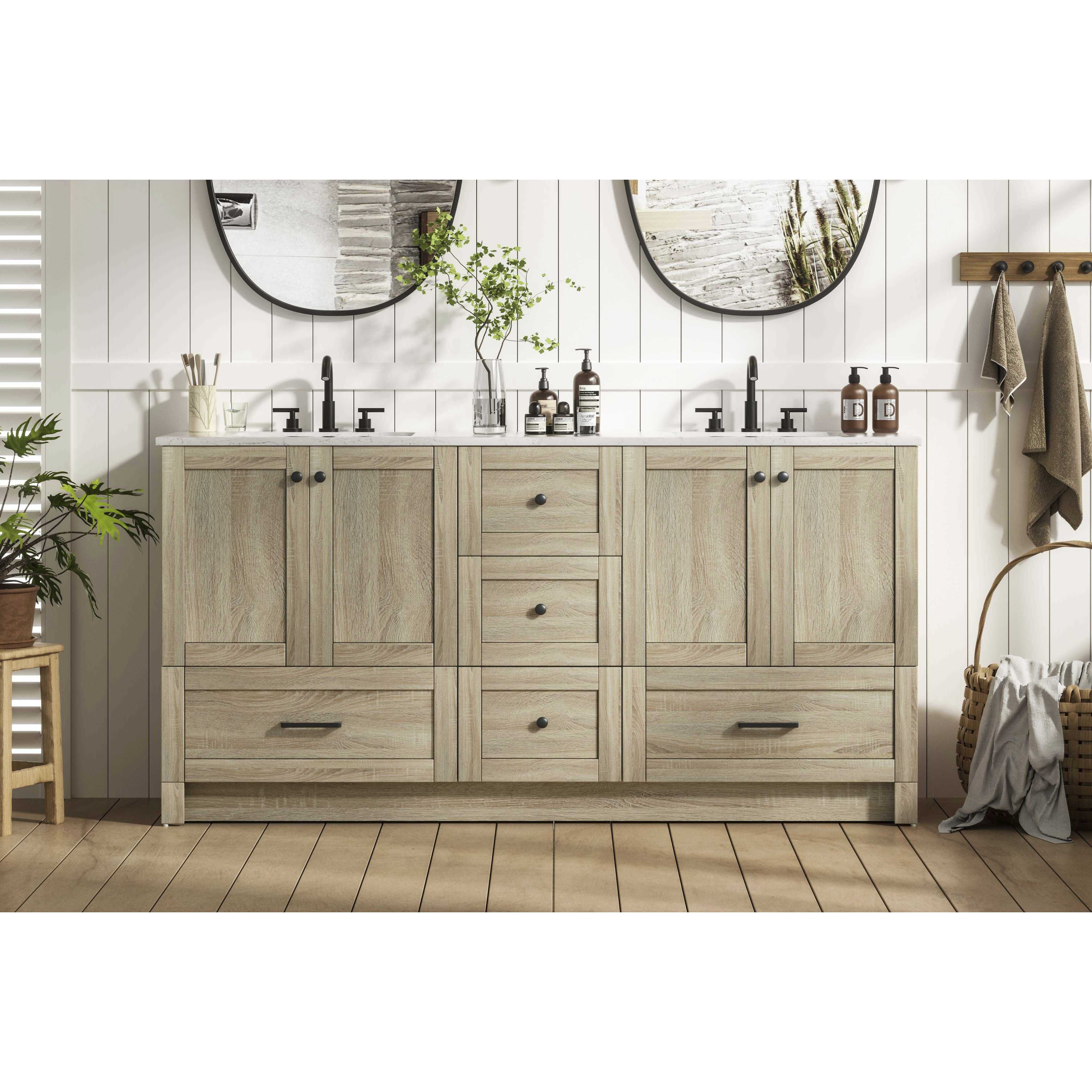 Soma 66 X 34 inch Mango Wood Bathroom Vanity Cabinet