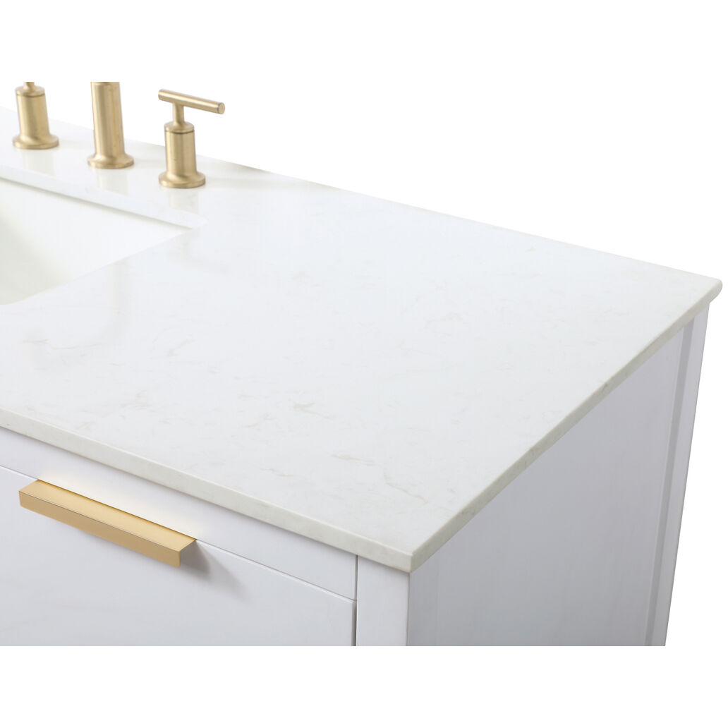 Larkin 54 X 22 X 34 inch White Vanity Sink Set