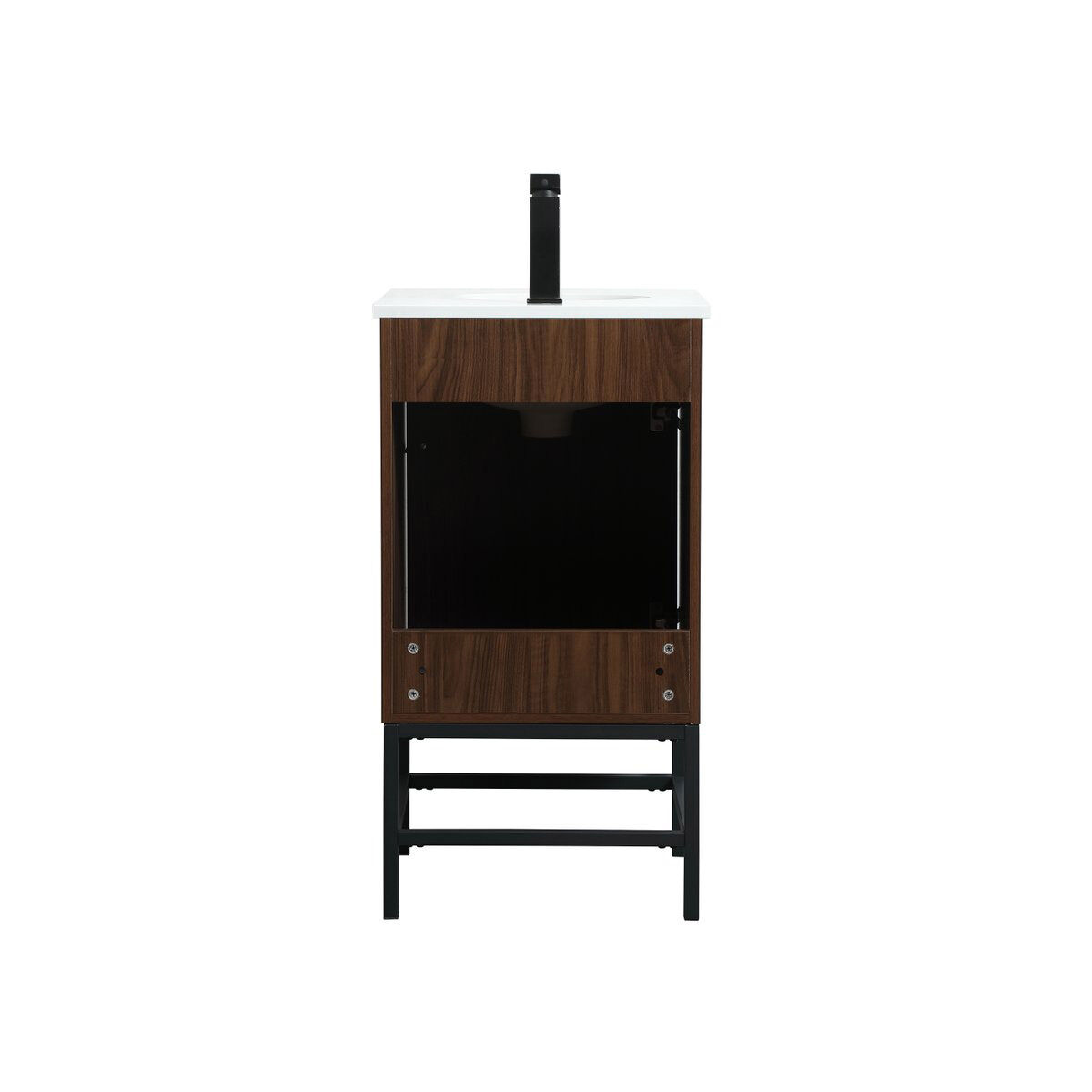 Eugene 19 X 18 X 33.5 inch Walnut Vanity Sink Set