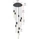 Aurora 9 Light 24 inch Black Chandelier Ceiling Light