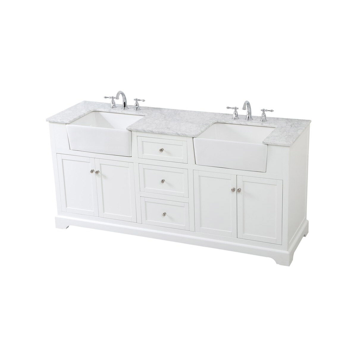 Franklin 72 X 22 X 34.75 inch White Bathroom Vanity Cabinet