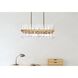 Serephina 16 Light 30 inch Satin Gold Linear Chandelier Ceiling Light