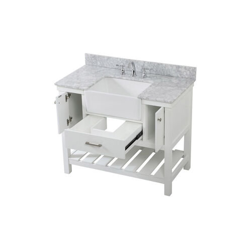Clement 42 X 22 X 34 inch White Bathroom Vanity Cabinet