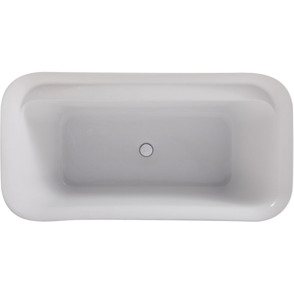 Harrieta Glossy White and Chrome Bathtub