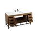 Eugene 60 X 22 X 34 inch Walnut Brown Vanity Sink Set