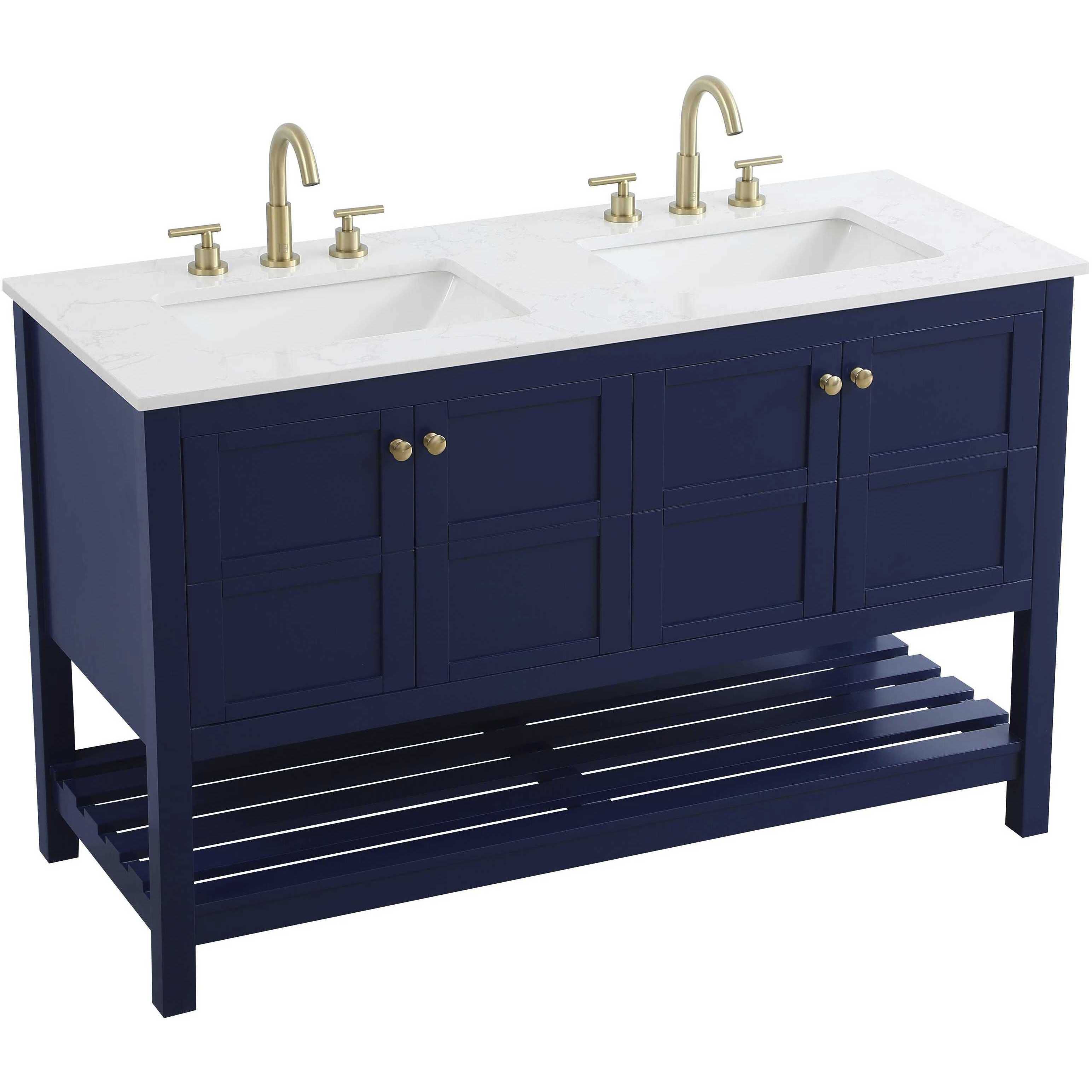 Theo 54 X 34 inch Blue Bathroom Vanity Cabinet