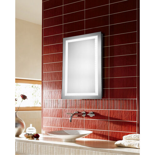 Nova 30 X 24 inch Glossy White Lighted Wall Mirror in 5000K, Dimmable, 5000K, Rectangle, Fog Free