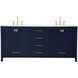Irene 72 X 22 X 34 inch Blue Vanity Sink Set