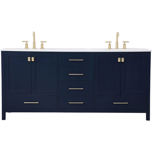 Irene 72 X 22 X 34 inch Blue Vanity Sink Set