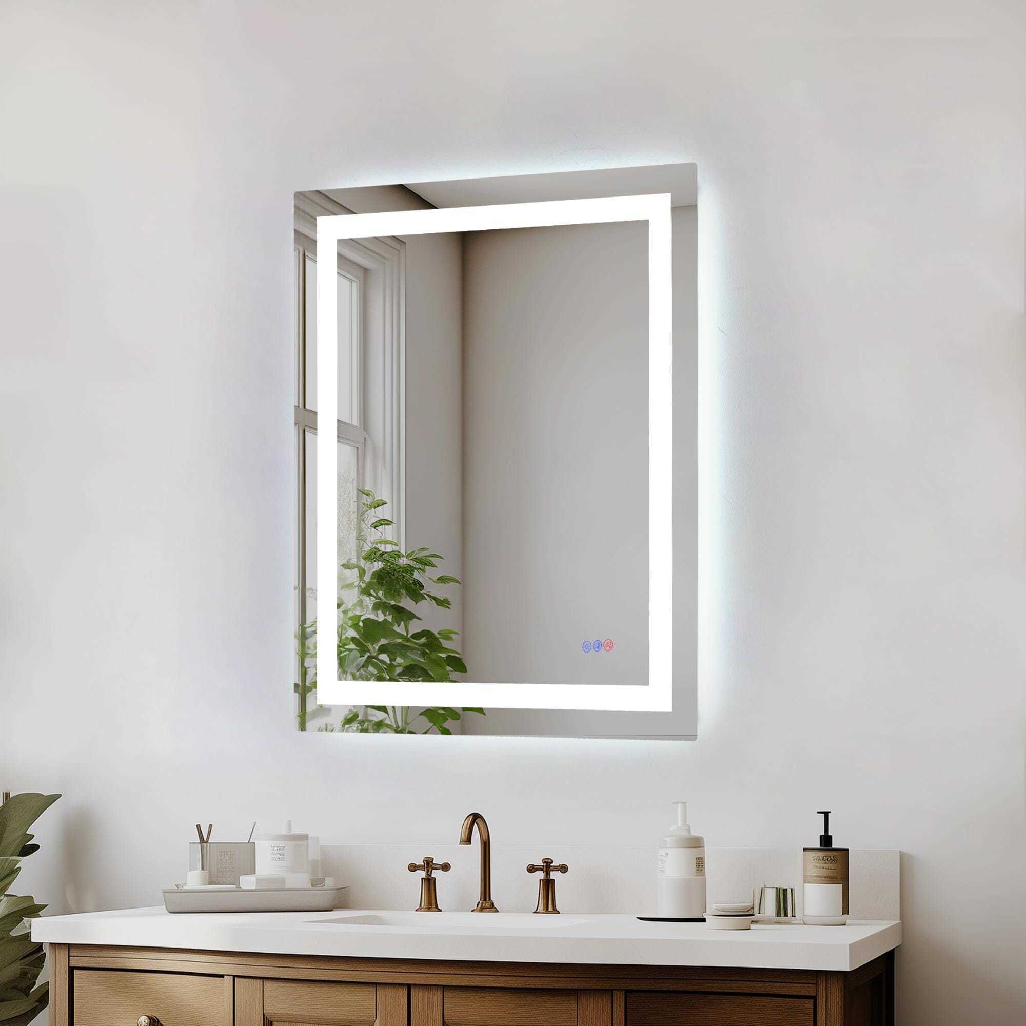 Riven 36 X 30 inch White LED Mirror