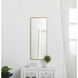 Monet 36 X 14 inch Brass Wall Mirror